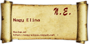 Nagy Elina névjegykártya